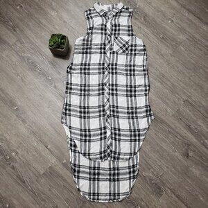 Rails Black & White Plaid Jordyn Tunic Dress S